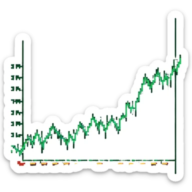 downward trending stock graph sticker