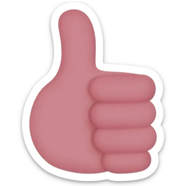 like thumb with pink color sticker