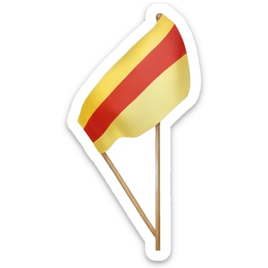 Yellow and red flag small emoji sticker