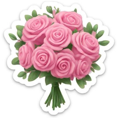 pink bouquet sticker