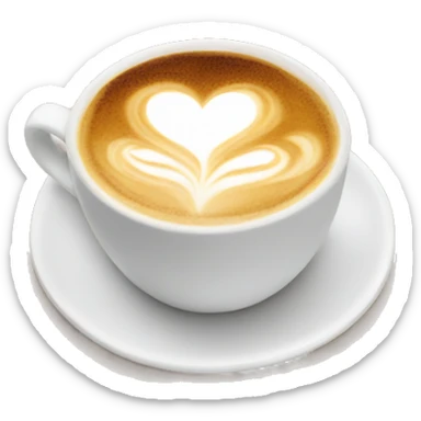 Latte art heart  sticker
