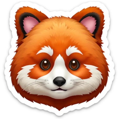 red panda fur, only the fur sticker