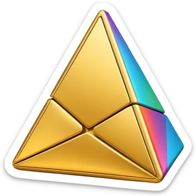 Surprise triangle box sticker