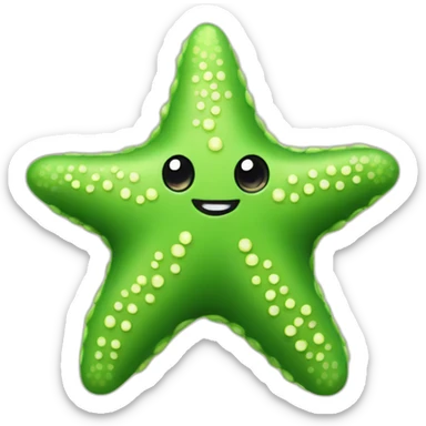 green Starfish sticker