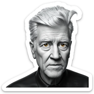 monochrome portrait of old man sticker