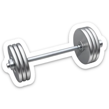 Silver barbell sticker