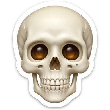 Mewing skeleton sticker