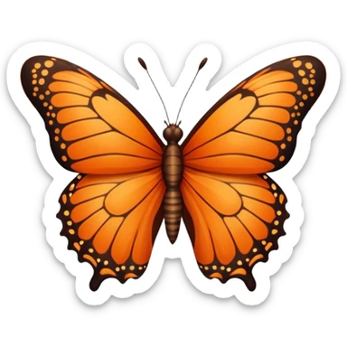 butterfly with leo print  sticker