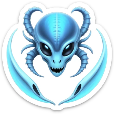 Abstract Xenomorph-Lunala-ET-hybrid-fantasy-creature sticker