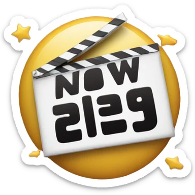 A sign that says now playing in theaters everywhere sticker