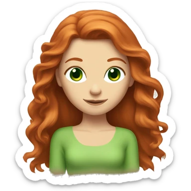 long-haired redhead woman with green eyes doing the splits sticker