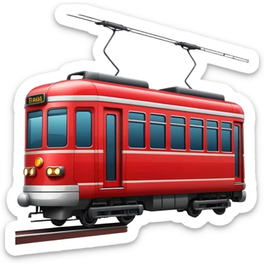 tram train red sticker