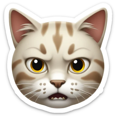 Angry cat sticker