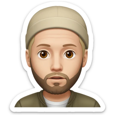 Eminem с брродой sticker