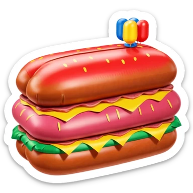  paris SPAM meat jeff koons style inflatable sculpture art painting  sticker