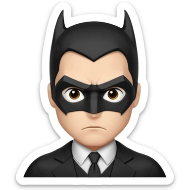 batman character face only younger sticker