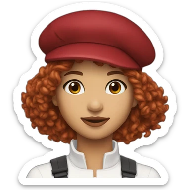zendaya, -choker, -beret, -redhead sticker