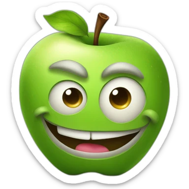 trollface apple artstyle sticker