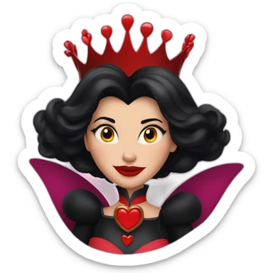 Evil Queen Of Hearts in Disney sticker