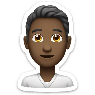 Una cabez con cuello largo saliendo de un indoro sticker