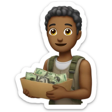 Vagabundo pidiendo dinero  sticker