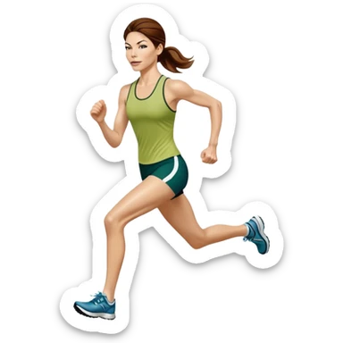 Michelle Monaghan running, female actress with brown hair sticker