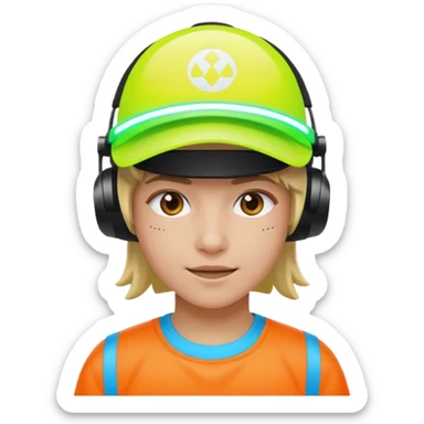 Neon Visor Gamer sticker