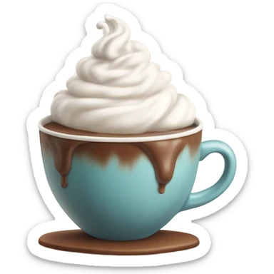 Hot chocolate with cream  sticker