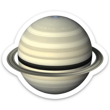 grayscale saturn emoji sticker