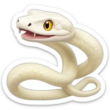 Albino snake sticker
