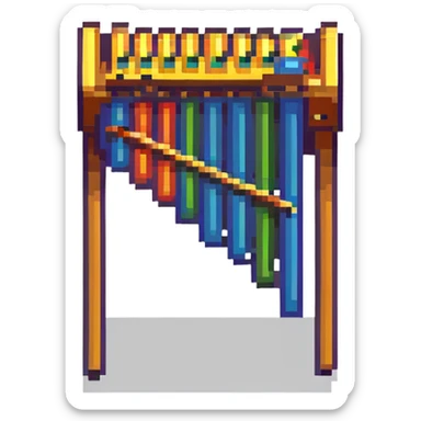 thai xylophone, traditional musical instrument sticker