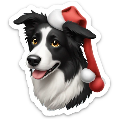 Christmas Border collie sticker