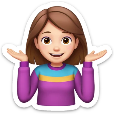 Mabel Pines from Gravity Falls, cartoon style sticker