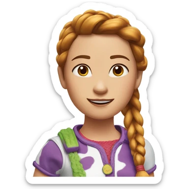 Jessie from Toy Story with braided ponytail sticker