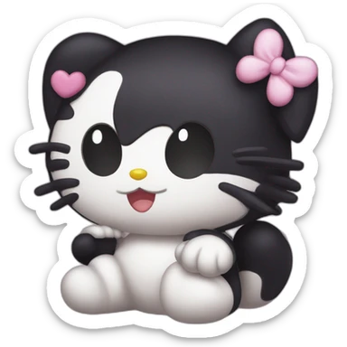 kuromi hello kitty sticker