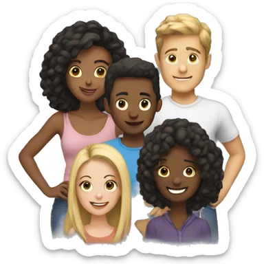 3 group of friends  sticker