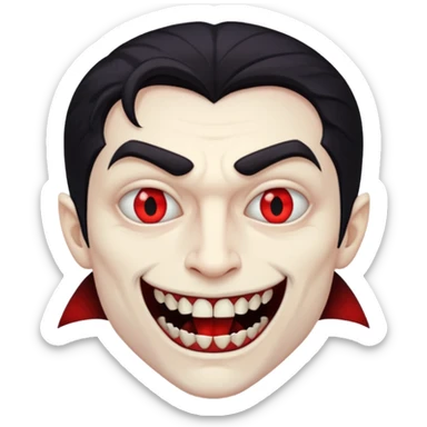 half man half vamp mirrored sticker