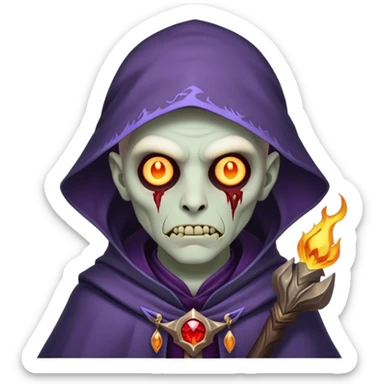 world of warcraft mage undead male sticker
