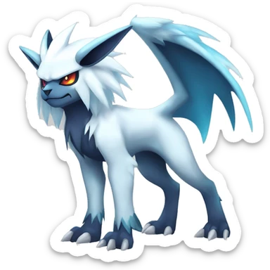 Edgy Cool Absol-Silvally-Vaporeon-Absol-Pokémon Full Body sticker