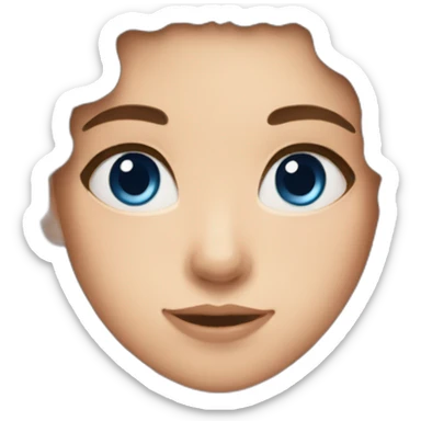 girl with brown hair and blue eyes and crop top sticker