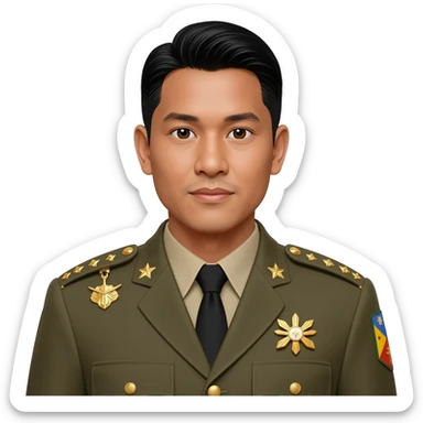 Filipino man event Marshall uniform sticker