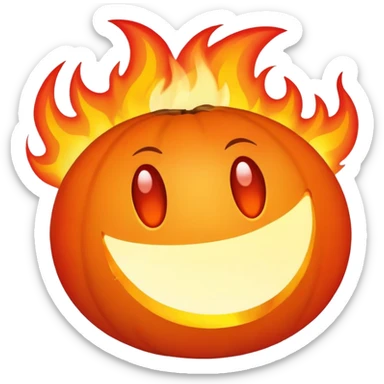 Fire burning in the stomach sticker