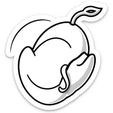 cartoonish sticker of حزلقوم with exaggerated features, fun and colorful sticker