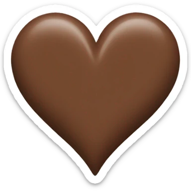 Mocha color heart sticker