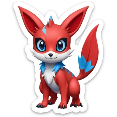  Cute Guilmon-Latias-Umbreon-Fakémon-hybrid-creature (full body)  sticker