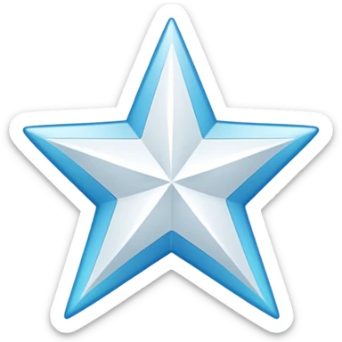 White star without a background sticker