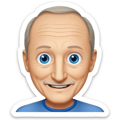Robert Englund with blue eyes sticker