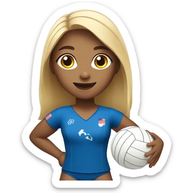 summer olympics girl playing volleyball sticker