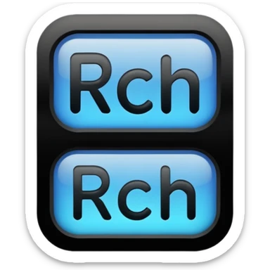 the word "RCH" on a sign with no other letters, words, or numbers sticker