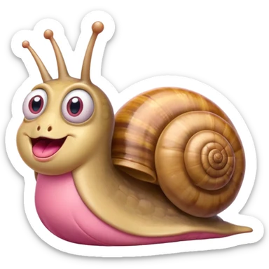 Gary the snail from Spongebob, surprised expression sticker